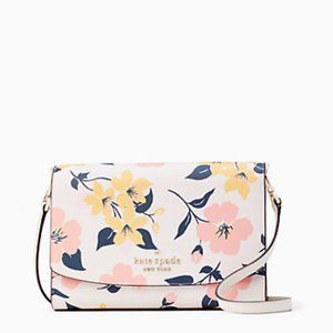 Kate Spade Carson Convertible Crossbody Lily Blooms Cream Multi